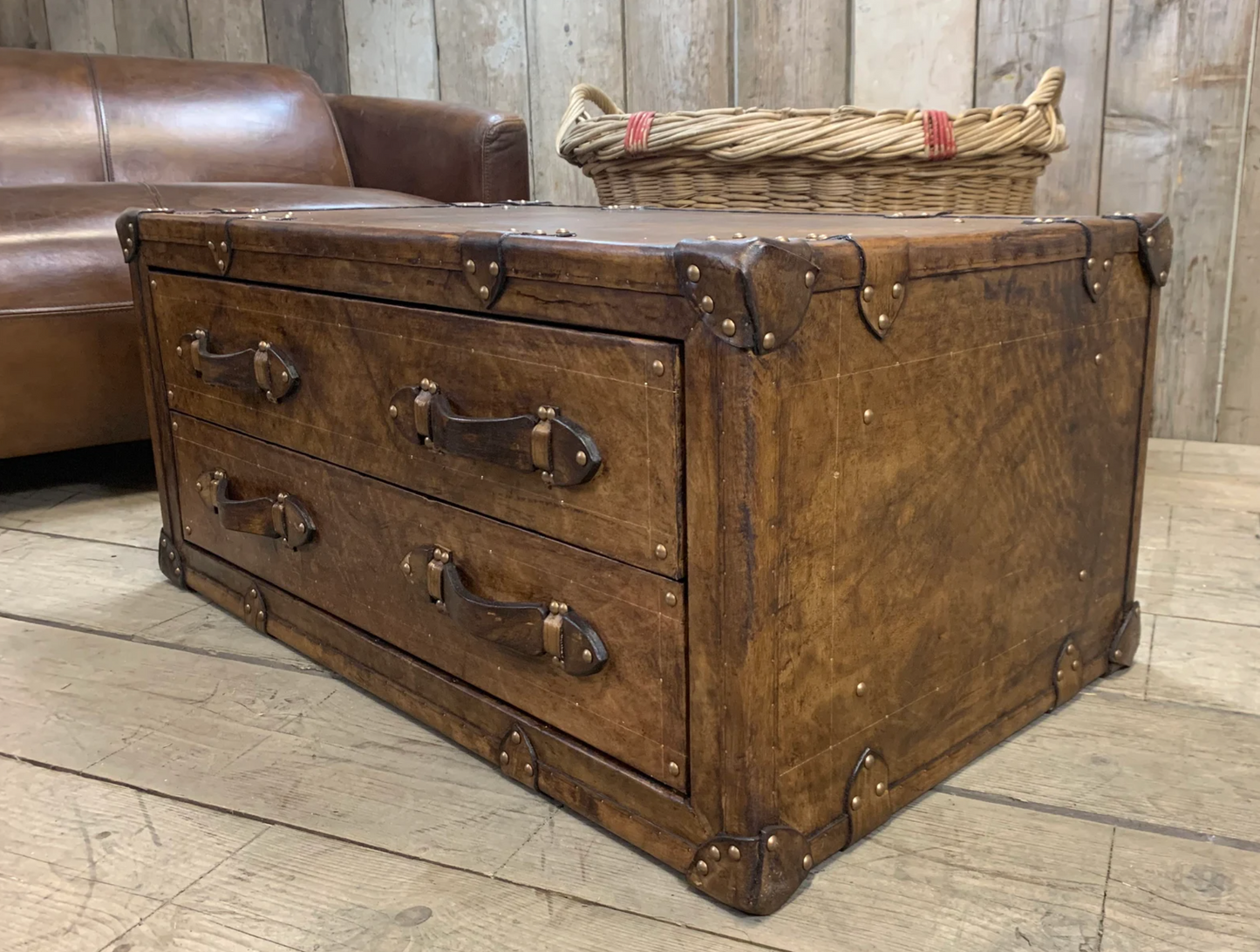 Two Drawer Coffee Table Trunk
