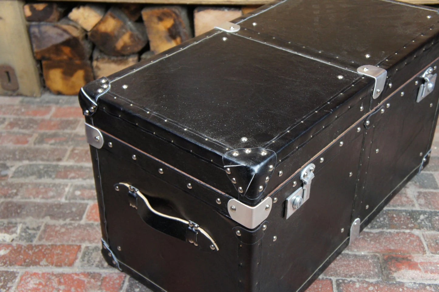 Black Leather & Chrome Chest