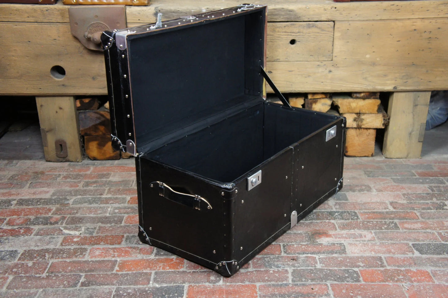Black Leather & Chrome Chest