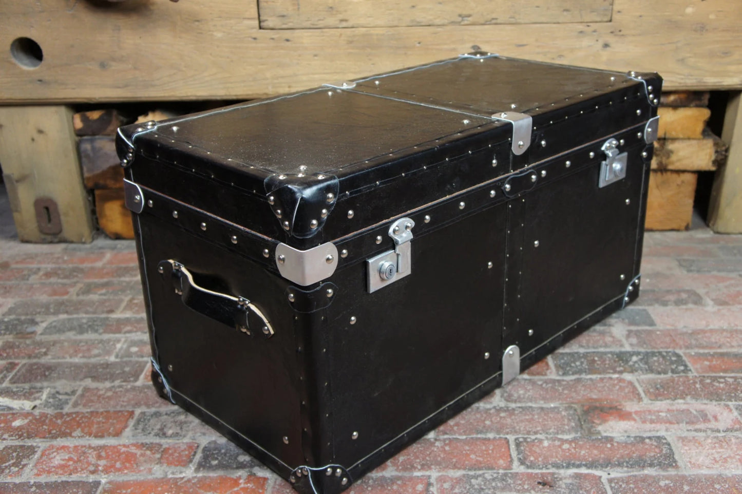 Black Leather & Chrome Chest