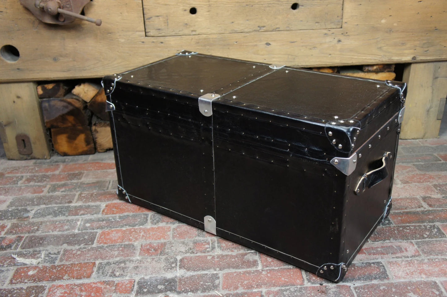 Black Leather & Chrome Chest