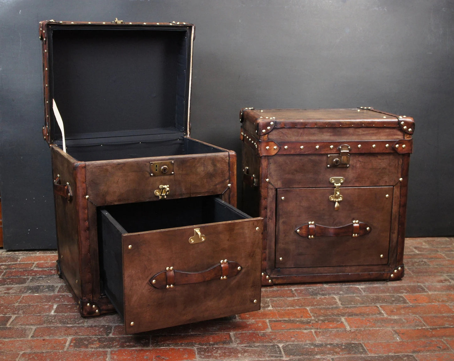 Single Drawer Dark Tan Trunks