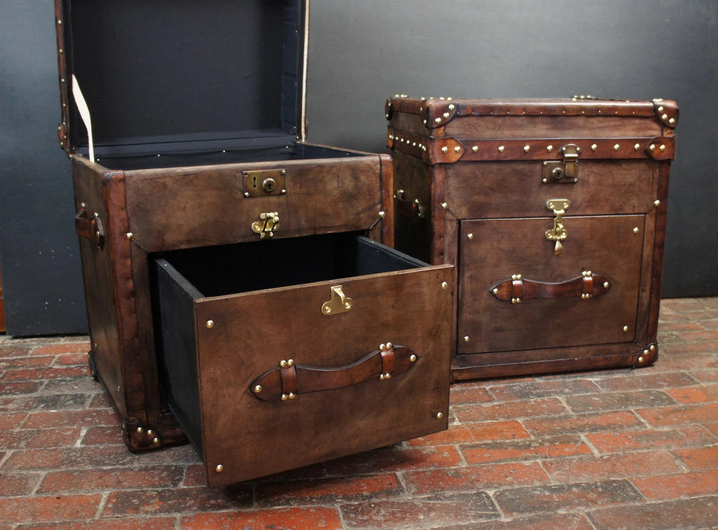 Single Drawer Dark Tan Trunks
