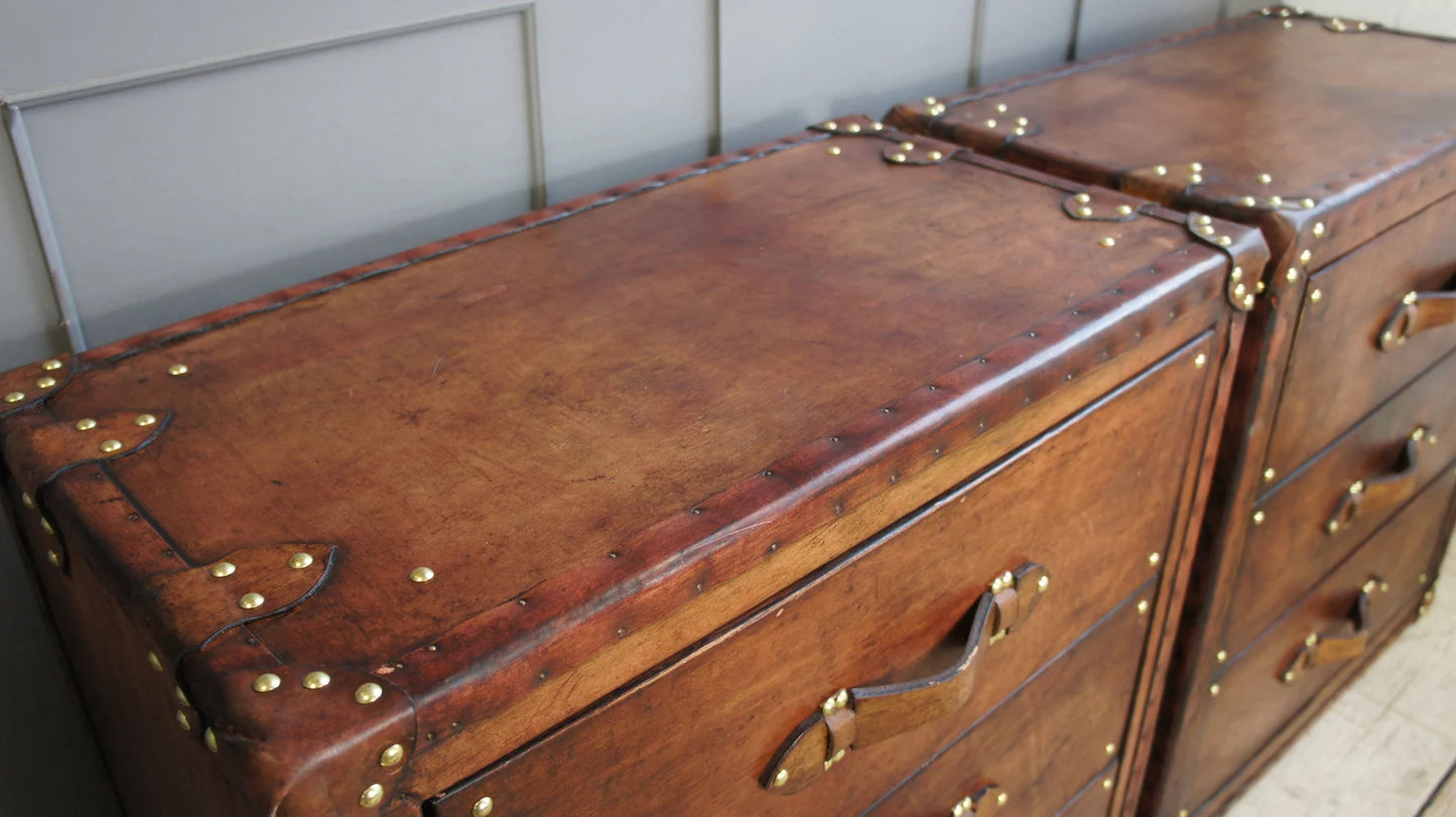 Rich Tan 3 Drawer Nightstands