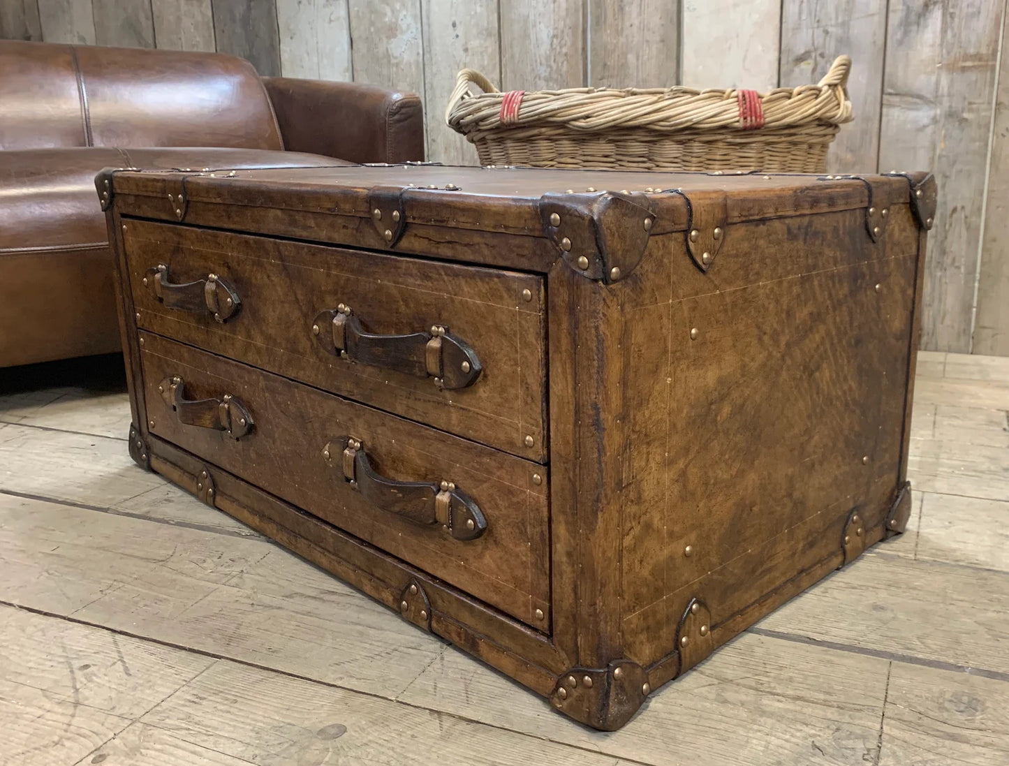Two Drawer Coffee Table Trunk