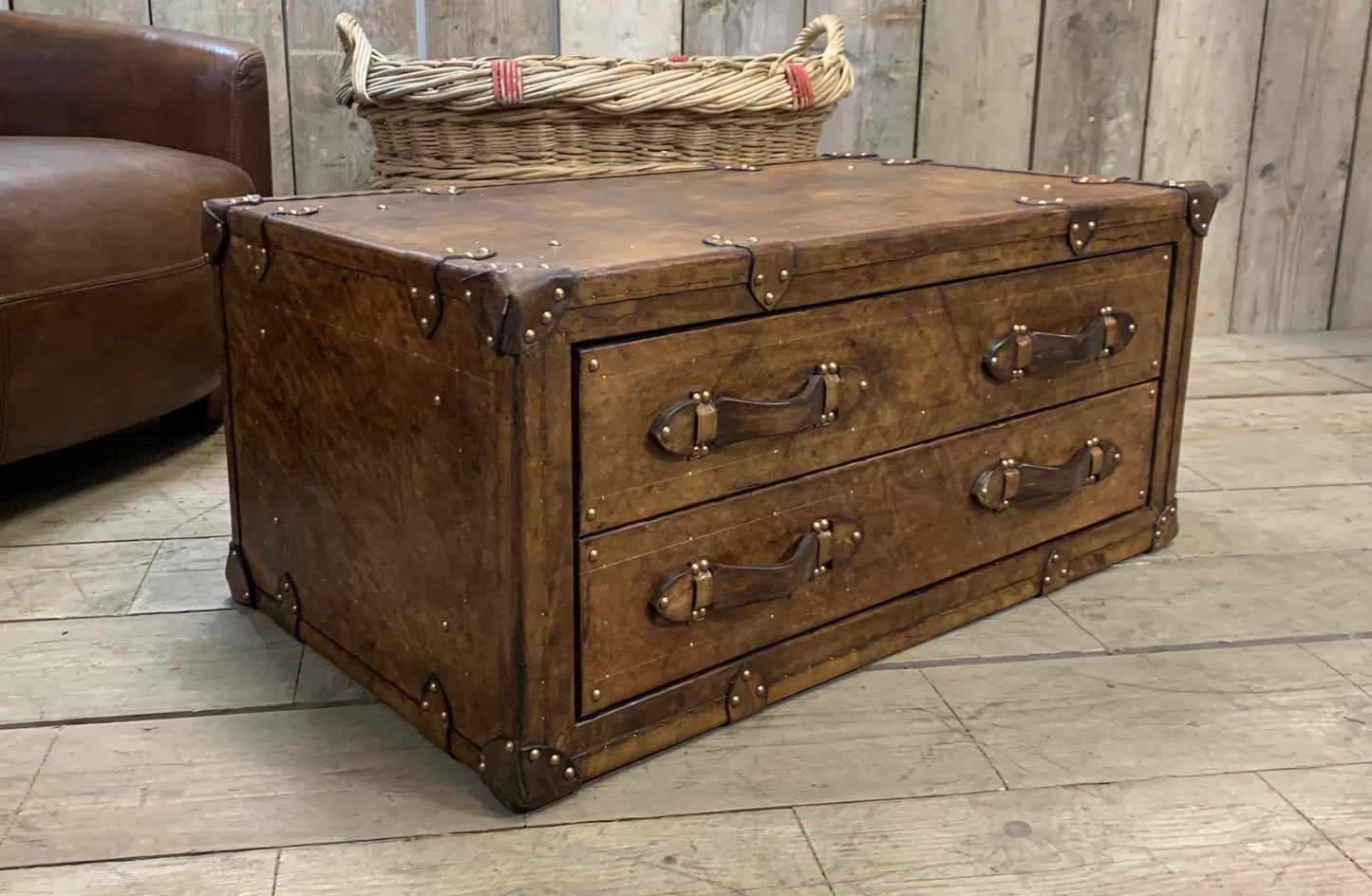 Two Drawer Coffee Table Trunk
