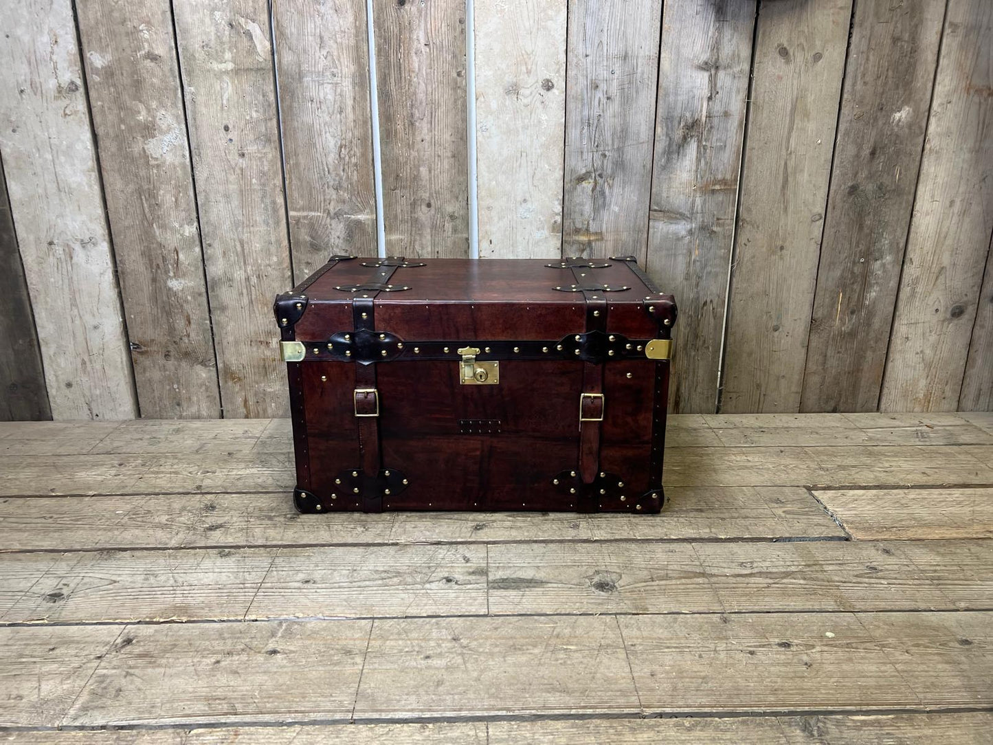 Chestnut Leather Coffee Table