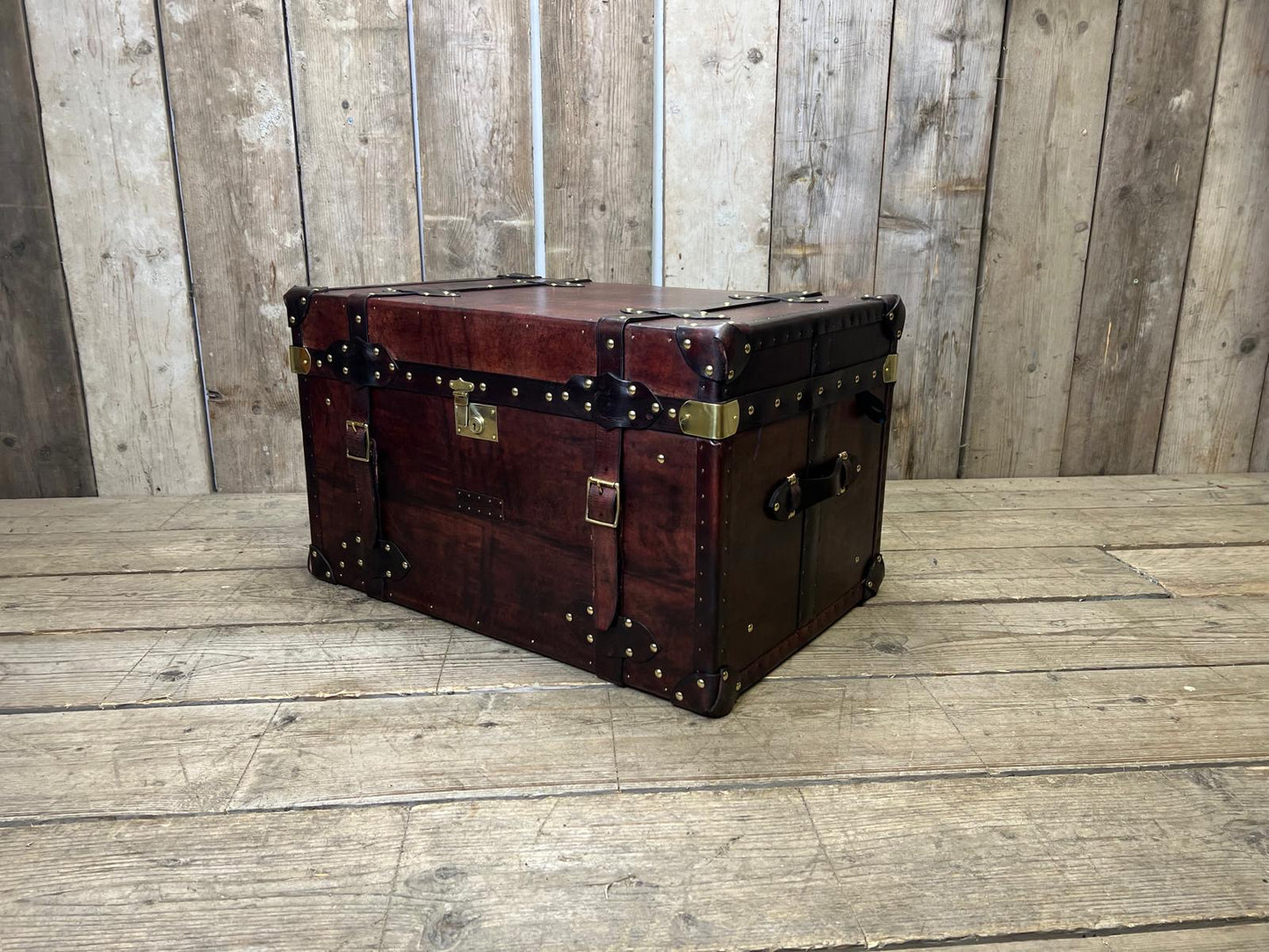 Chestnut Leather Coffee Table