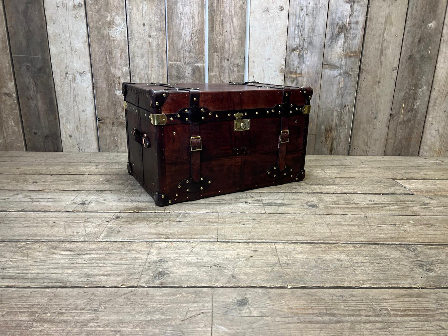 Chestnut Leather Coffee Table