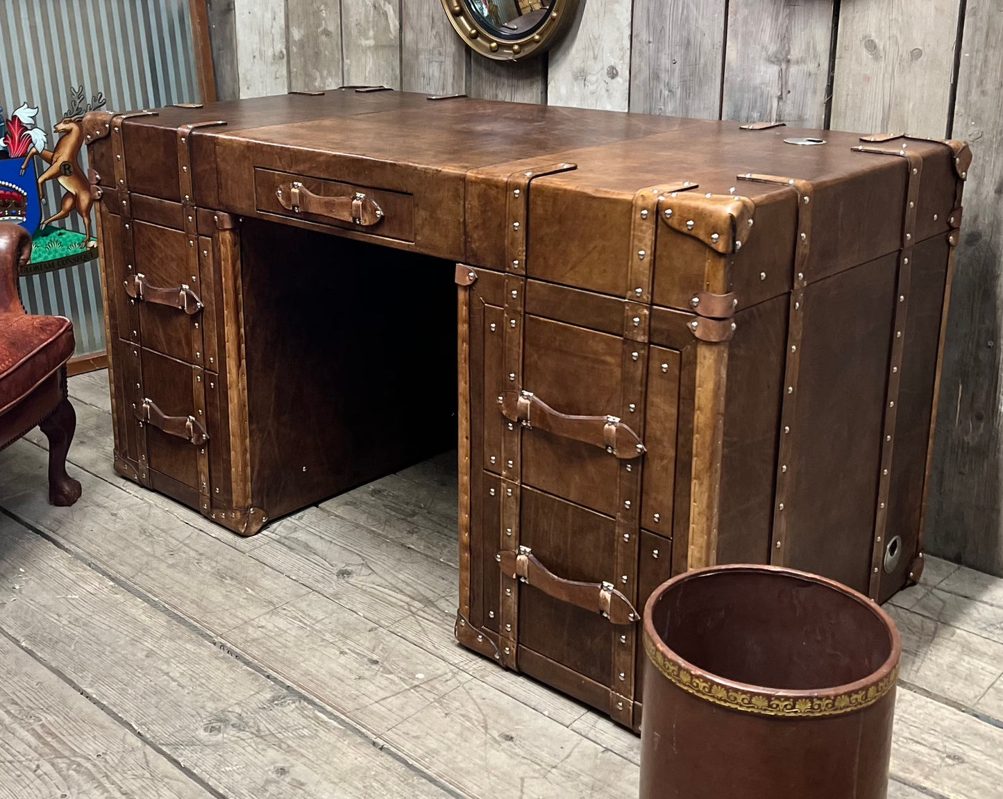 Bridle Leather Office Desk