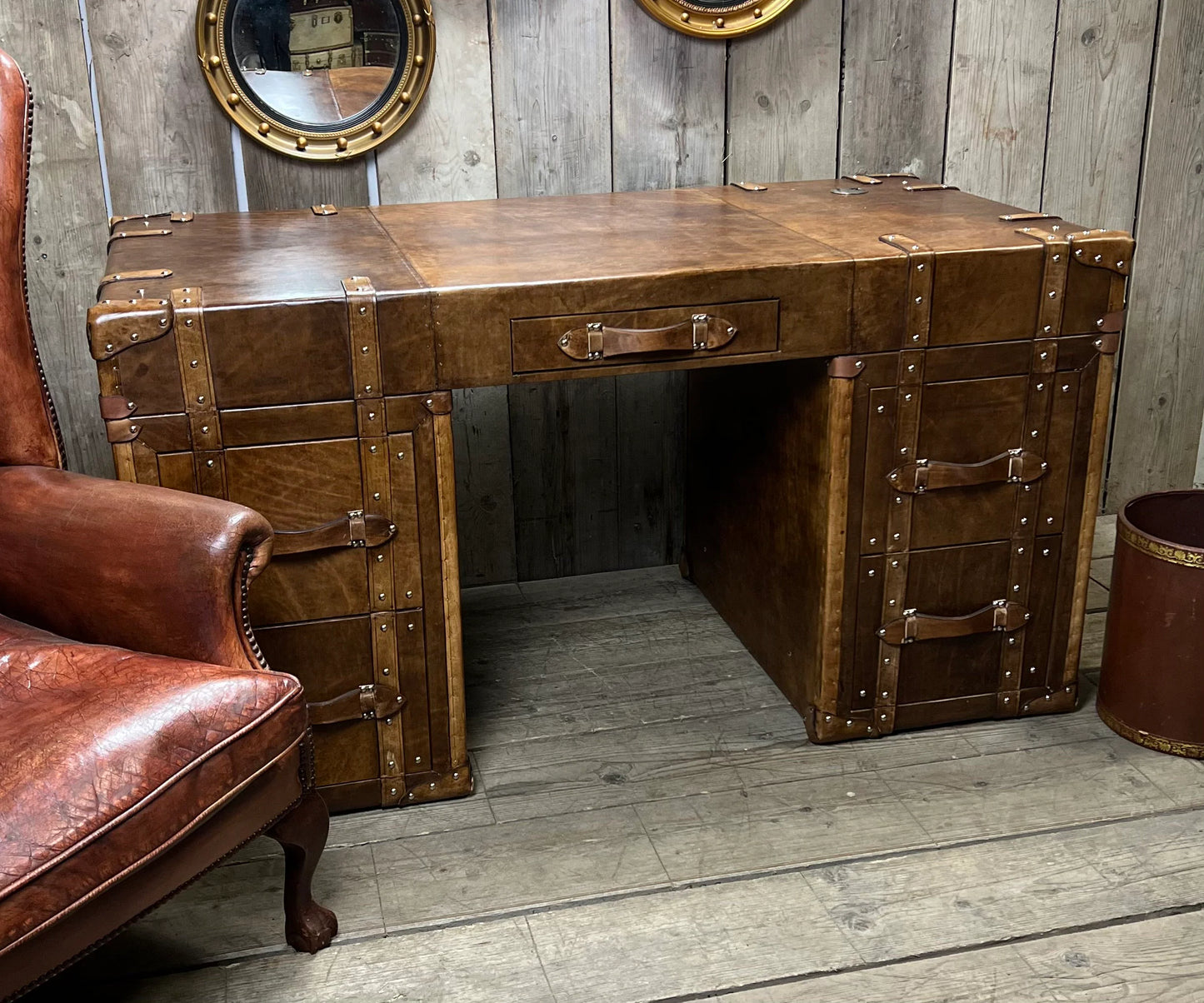 Bridle Leather Office Desk