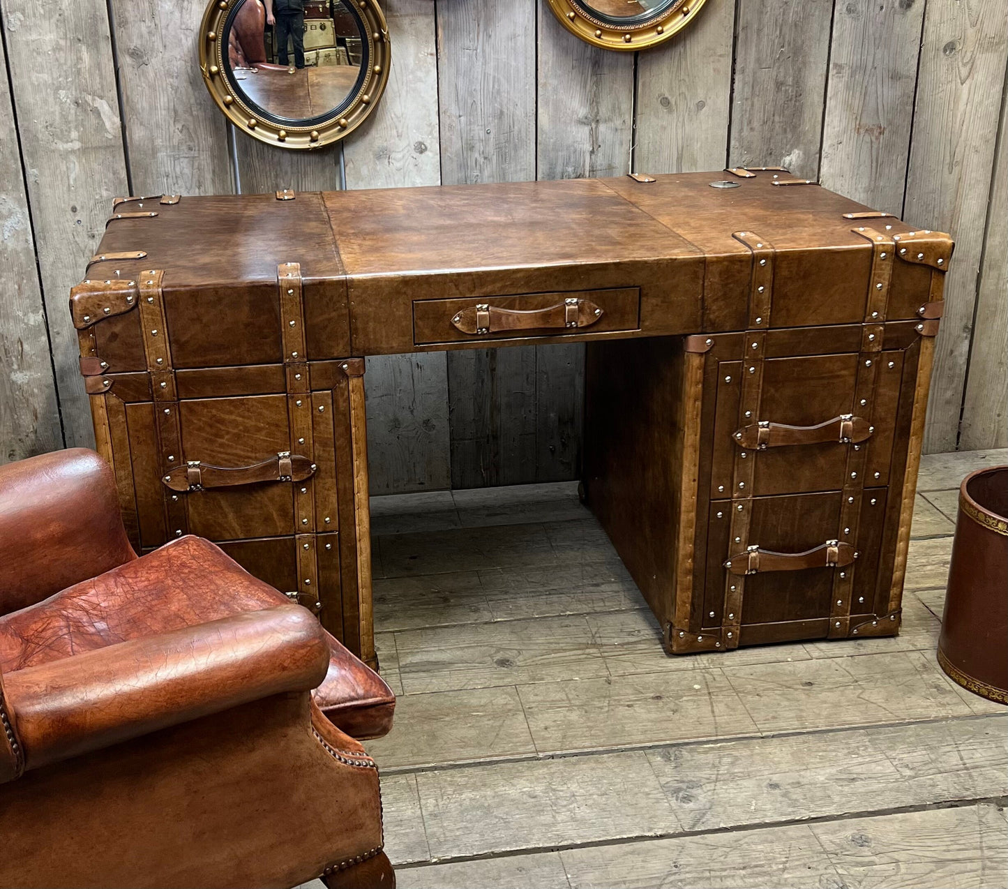 Bridle Leather Office Desk