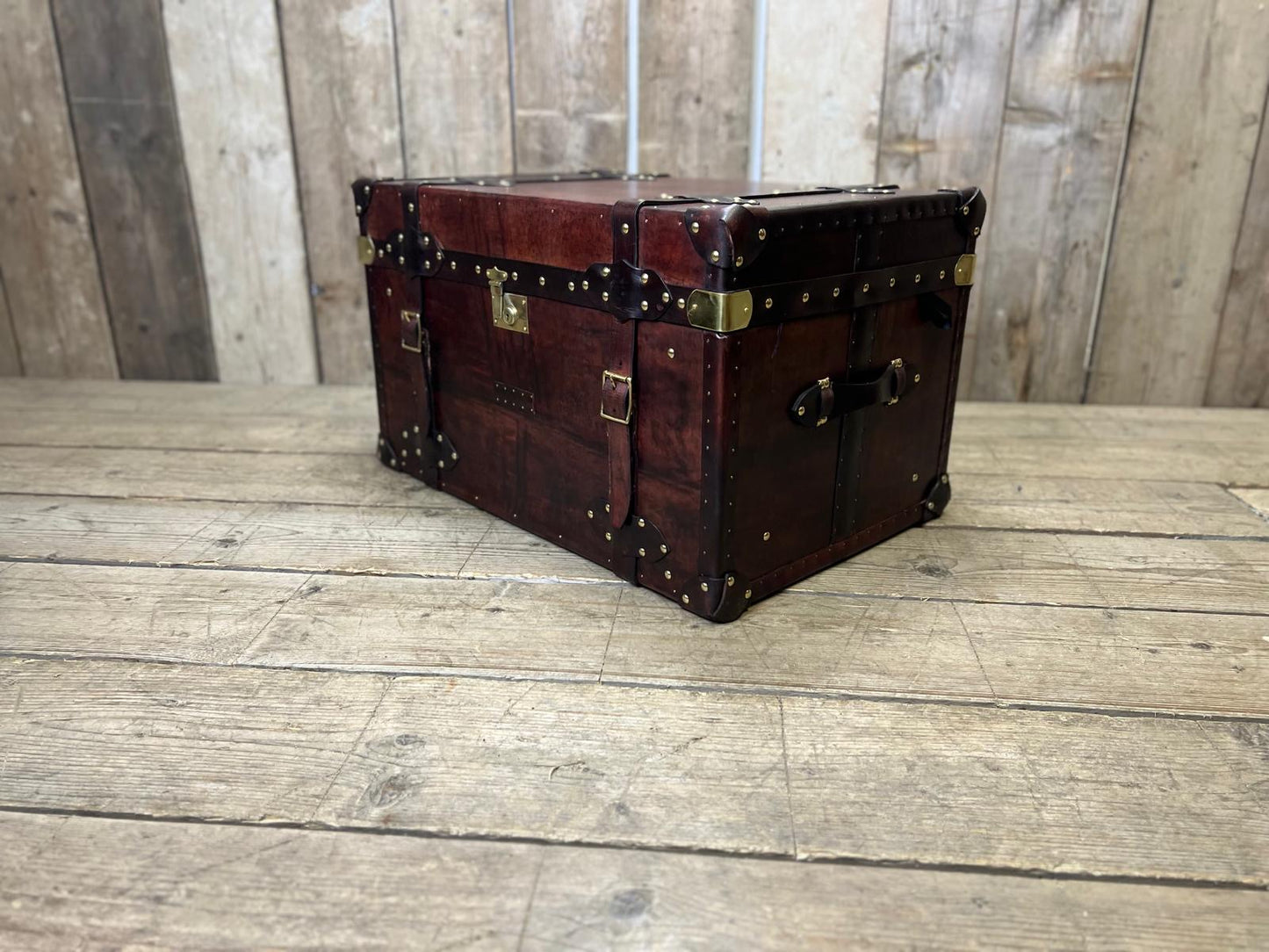 Chestnut Leather Coffee Table