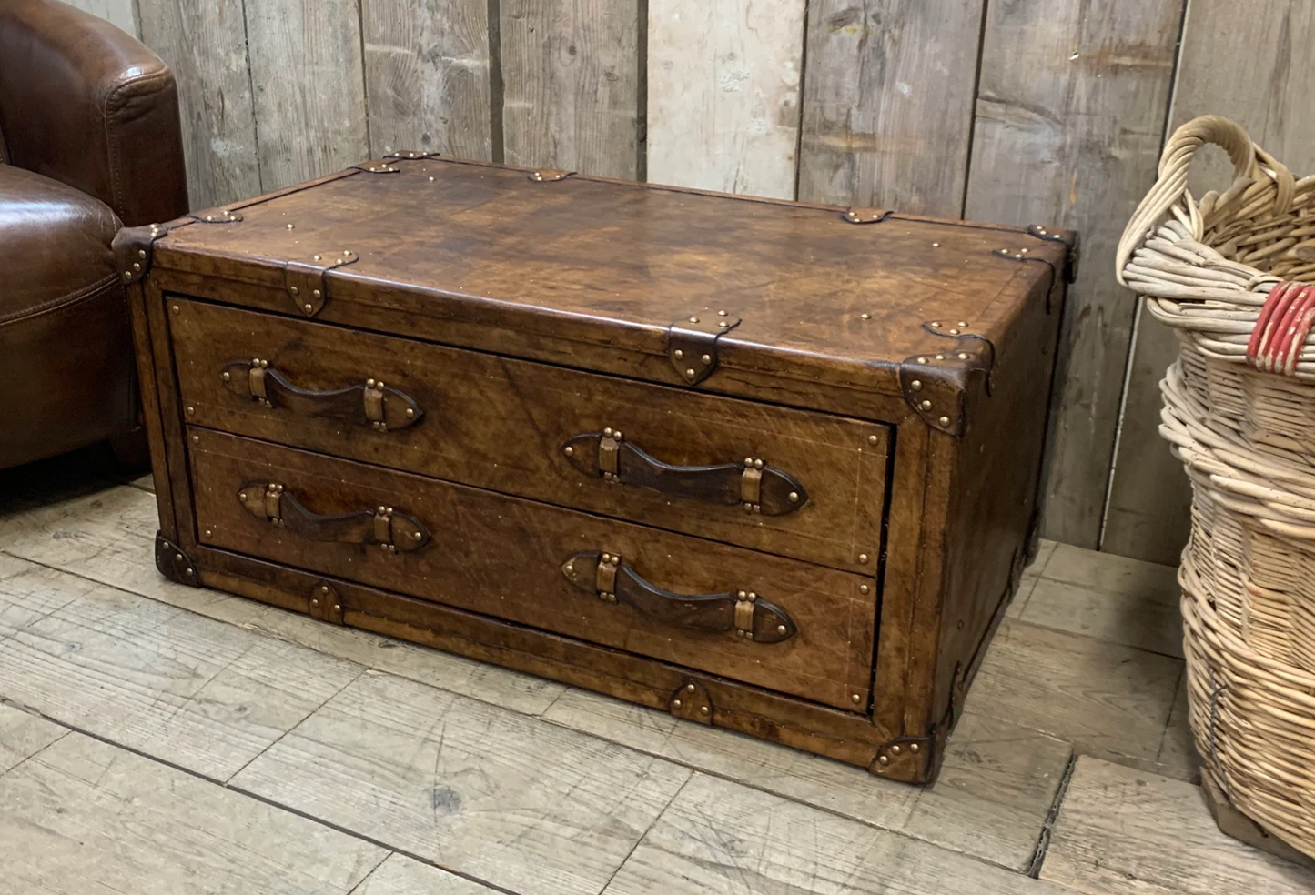 Two Drawer Coffee Table Trunk