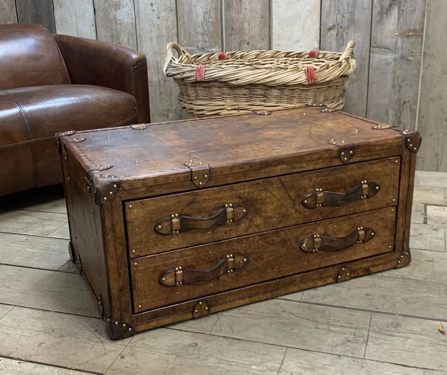 Two Drawer Coffee Table Trunk